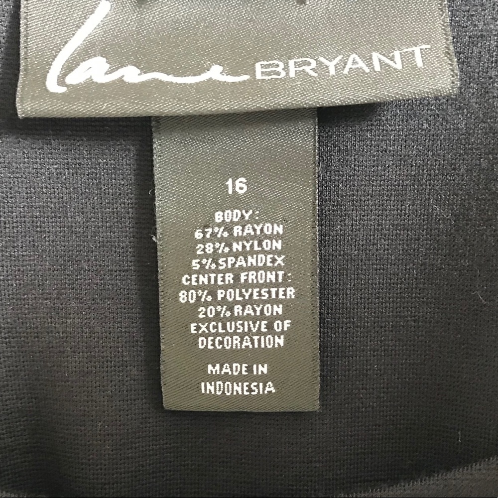 Lane Bryant Black Lace Panel Stretch Sheath Dress - Picture 3 of 5